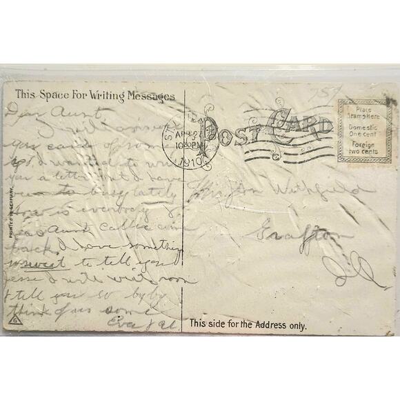 Lot Of Four Vintage Antique Embossed Postcards Flowers - Picture 9 of 9